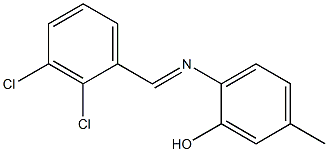 2-[(2,3-dichlorobenzylidene)amino]-5-methylphenol 구조식 이미지