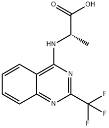 2-{[2-(trifluoromethyl)quinazolin-4-yl]amino}propanoic acid 구조식 이미지