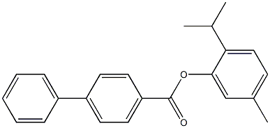 2-isopropyl-5-methylphenyl 4-biphenylcarboxylate 구조식 이미지