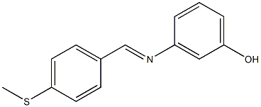 3-{[4-(methylsulfanyl)benzylidene]amino}phenol 구조식 이미지