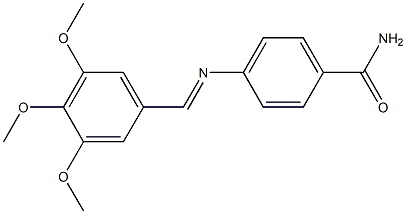 4-[(3,4,5-trimethoxybenzylidene)amino]benzamide 구조식 이미지