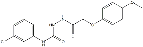 N-(3-chlorophenyl)-2-[(4-methoxyphenoxy)acetyl]hydrazinecarboxamide 구조식 이미지