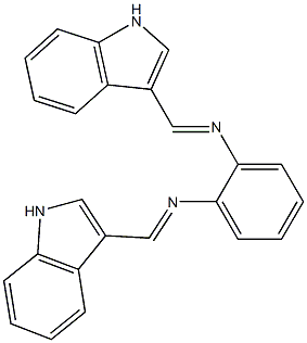 N,N'-bis(1H-indol-3-ylmethylene)-1,2-benzenediamine 구조식 이미지