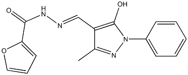 (E)-N'-((5-hydroxy-3-methyl-1-phenyl-1H-pyrazol-4-yl)methylene)furan-2-carbohydrazide Structure