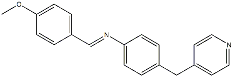 (E)-N-(4-methoxybenzylidene)-4-(pyridin-4-ylmethyl)aniline 구조식 이미지