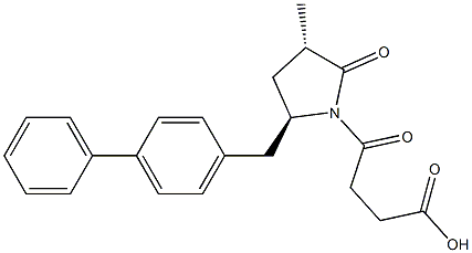 (3S,5R)-4-[5-([1,1'-Biphenyl]-4-ylmethyl)-3-methyl-2-oxopyrrolidin-1-yl]-4-oxobutanoic acid Structure