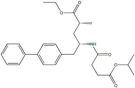 Ethyl (2R,4S)-4-([1,1'-biphenyl]-4-ylmethyl)-4-[4-(propan-2-yloxy)-4-oxobutanamido]-2-methylbutanoate Structure