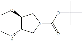 trans-3-methylamino-1-boc-4-methoxypyrrolidine 구조식 이미지