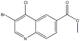 3-Bromo-4-chloro-quinoline-6-carboxylic acid methyl ester Structure