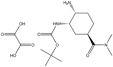 tert-butyl ((1S,2R,5R)-2-amino-5-(dimethylcarbamoyl)cyclohexyl)carbamate oxalate 구조식 이미지