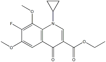 ethyl 1-cyclopropyl-7-fluoro-6,8-dimethoxy-4-oxo-1,4-dihydroquinoline-3-carboxylate Structure