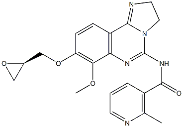 (R)-N-(7-methoxy-8-(oxiran-2-ylmethoxy)-2,3-dihydroimidazo[1,2-c]quinazolin-5-yl)-2-methylnicotinamide 구조식 이미지