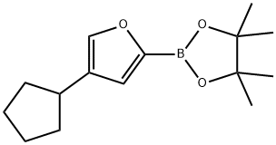 4-(Cyclopentyl)furan-2-boronic acid pinacol ester Structure