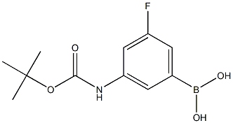(3-((TERT-BUTOXYCARBONYL)AMINO)-5-FLUOROPHENYL)BORONIC ACID 구조식 이미지