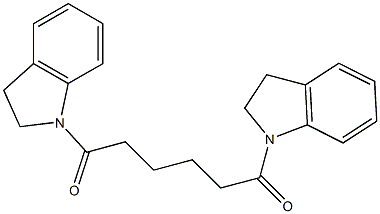 1,1'-(1,6-dioxo-1,6-hexanediyl)diindoline 구조식 이미지