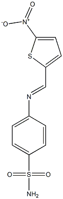 4-{[(5-nitro-2-thienyl)methylene]amino}benzenesulfonamide Structure