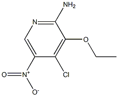 4-CHLORO-3-ETHOXY-5-NITROPYRIDIN-2-AMINE Structure