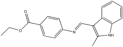 ethyl 4-{[(2-methyl-1H-indol-3-yl)methylene]amino}benzoate 구조식 이미지