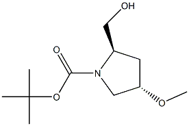 TERT-BUTYL (2R,4S)-2-(HYDROXYMETHYL)-4-METHOXYPYRROLIDINE-1-CARBOXYLATE Structure