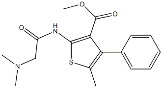 methyl 2-(2-(dimethylamino)acetamido)-5-methyl-4-phenylthiophene-3-carboxylate Structure