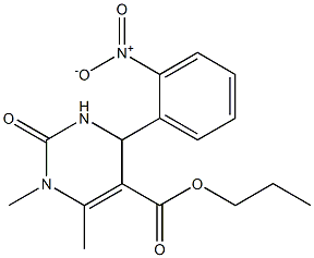 propyl 1,6-dimethyl-4-(2-nitrophenyl)-2-oxo-1,2,3,4-tetrahydropyrimidine-5-carboxylate 구조식 이미지