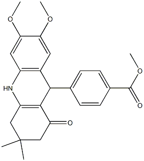 methyl 4-(6,7-dimethoxy-3,3-dimethyl-1-oxo-1,2,3,4,9,10-hexahydroacridin-9-yl)benzoate Structure