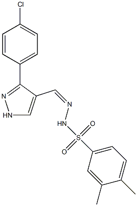 (Z)-N'-((3-(4-chlorophenyl)-1H-pyrazol-4-yl)methylene)-3,4-dimethylbenzenesulfonohydrazide Structure