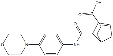 3-((4-morpholinophenyl)carbamoyl)bicyclo[2.2.1]heptane-2-carboxylic acid Structure