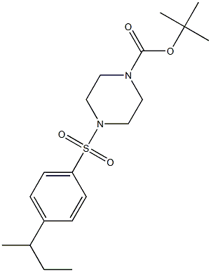 tert-butyl 4-((4-(sec-butyl)phenyl)sulfonyl)piperazine-1-carboxylate 구조식 이미지