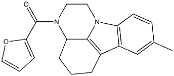 furan-2-yl(8-methyl-3a,4,5,6-tetrahydro-1H-pyrazino[3,2,1-jk]carbazol-3(2H)-yl)methanone Structure