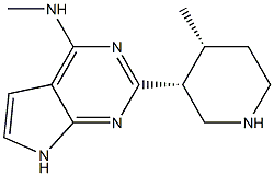 ((3R,4R)-4-methylpiperidin-3-yl)-N-methyl-7H-pyrrolo[2,3-d]pyrimidin-4-amine Structure