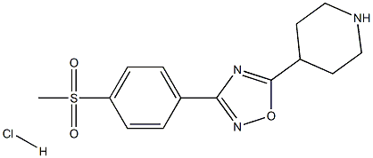 3-(4-(Methylsulfonyl)phenyl)-5-(piperidin-4-yl)-1,2,4-oxadiazole hydrochloride 구조식 이미지