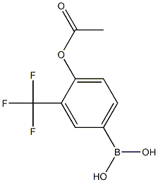 4-Acetoxy-3-trifluoromethyl-phenylboronic acid Structure