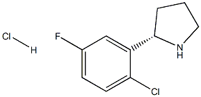 (2S)-2-(2-CHLORO-5-FLUOROPHENYL)PYRROLIDINE HYDROCHLORIDE Structure