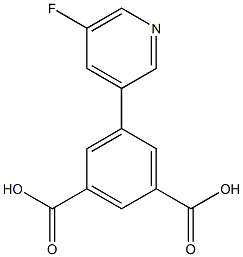 5-(5-fluoropyridin-3-yl)isophthalic acid Structure