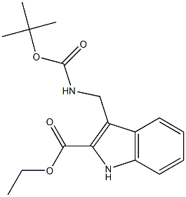 Ethyl 3-[(Boc-amino)methyl]-1H-indole-2-carboxylate 구조식 이미지