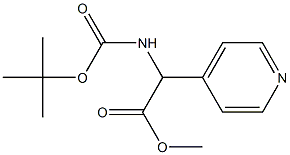 Methyl alpha-(Boc-amino)pyridine-4-acetate 구조식 이미지