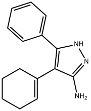 4-(CYCLOHEX-1-EN-1-YL)-3-PHENYL-1H-PYRAZOL-5-AMINE 구조식 이미지