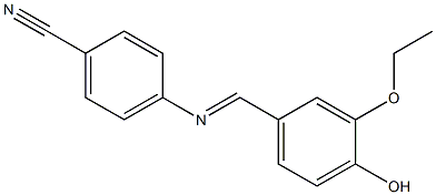 4-[(3-ethoxy-4-hydroxybenzylidene)amino]benzonitrile 구조식 이미지