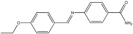 4-[(4-ethoxybenzylidene)amino]benzamide 구조식 이미지