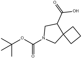 6-(TERT-BUTOXYCARBONYL)-6-AZASPIRO[3.4]OCTANE-8-CARBOXYLIC ACID Structure