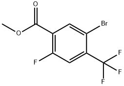 METHYL 5-BROMO-2-FLUORO-4-(TRIFLUOROMETHYL)BENZOATE Structure