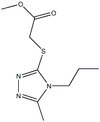 methyl 2-((5-methyl-4-propyl-4H-1,2,4-triazol-3-yl)thio)acetate Structure