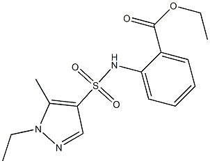 ethyl 2-(1-ethyl-5-methyl-1H-pyrazole-4-sulfonamido)benzoate Structure