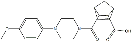 3-(4-(4-methoxyphenyl)piperazine-1-carbonyl)bicyclo[2.2.1]hept-5-ene-2-carboxylic acid 구조식 이미지