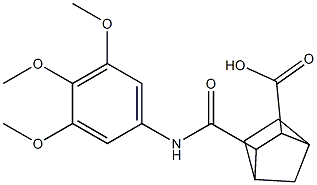 3-((3,4,5-trimethoxyphenyl)carbamoyl)bicyclo[2.2.1]heptane-2-carboxylic acid 구조식 이미지