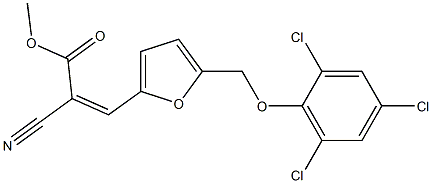 (Z)-methyl 2-cyano-3-(5-((2,4,6-trichlorophenoxy)methyl)furan-2-yl)acrylate 구조식 이미지