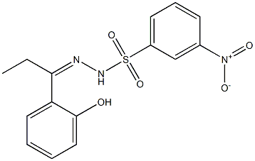 (Z)-N'-(1-(2-hydroxyphenyl)propylidene)-3-nitrobenzenesulfonohydrazide 구조식 이미지