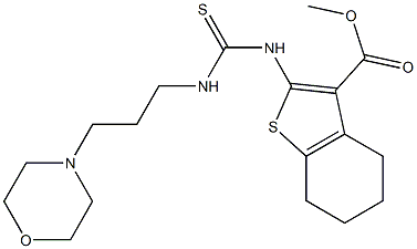 methyl 2-(3-(3-morpholinopropyl)thioureido)-4,5,6,7-tetrahydrobenzo[b]thiophene-3-carboxylate Structure