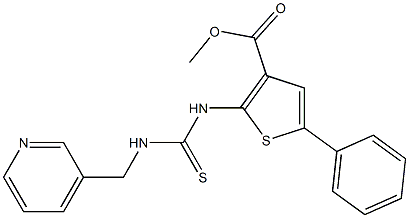 methyl 5-phenyl-2-(3-(pyridin-3-ylmethyl)thioureido)thiophene-3-carboxylate Structure